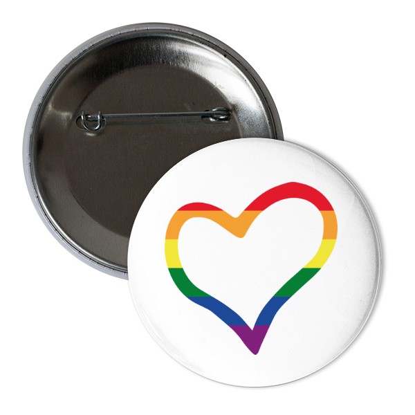 Odznáček  s potiskem Srdíčko placka